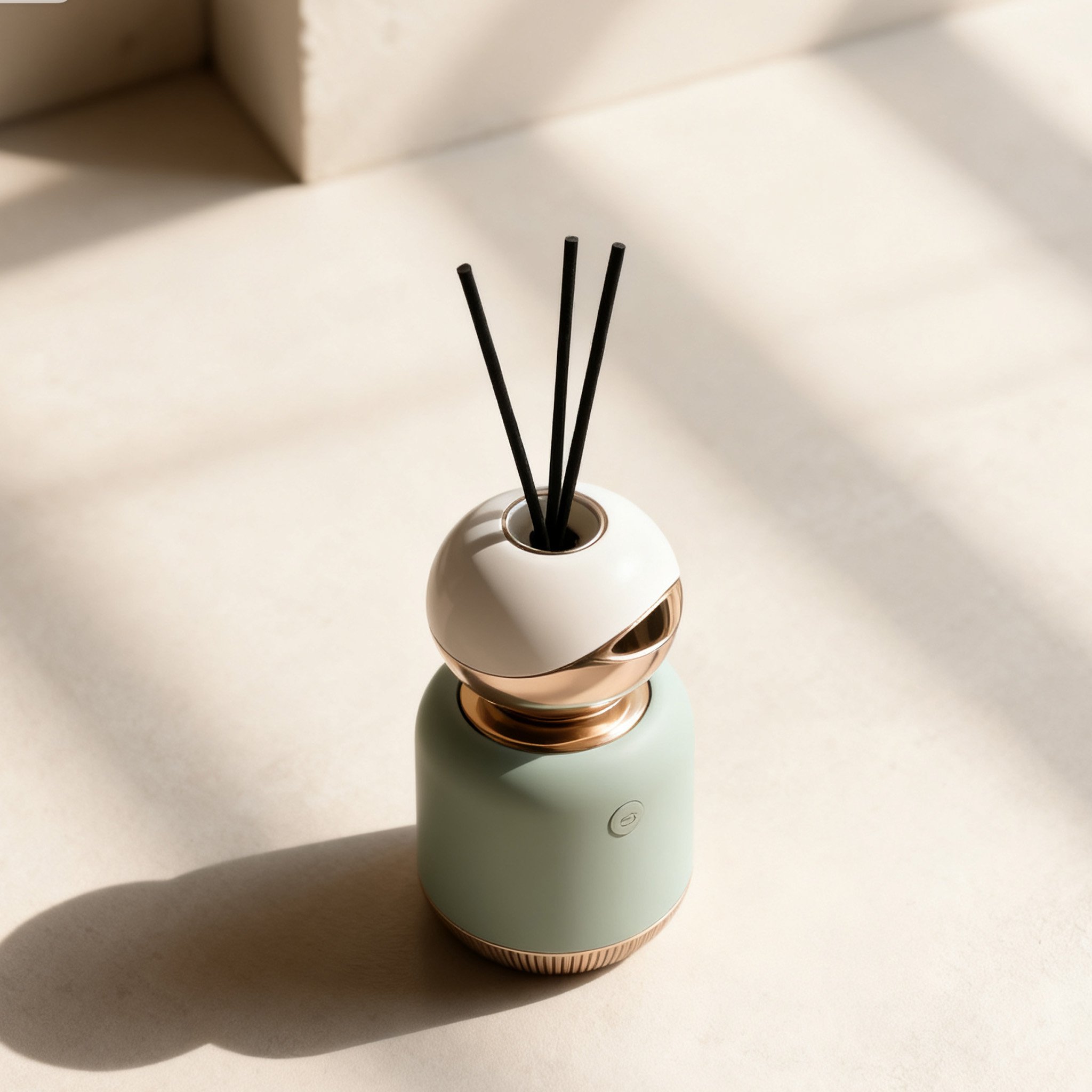 車内で使用するセラミックアロマディフューザーの設置例