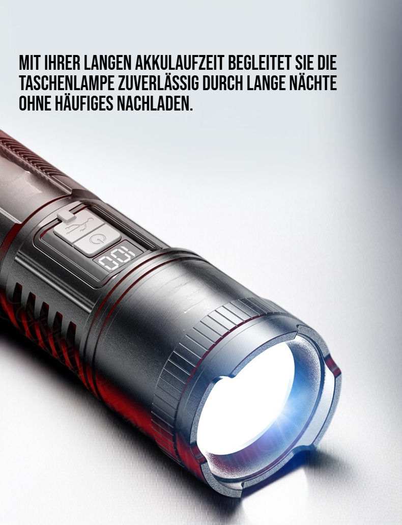 Langlebige Zoom-Taschenlampe mit einstellbarem Lichtfokus