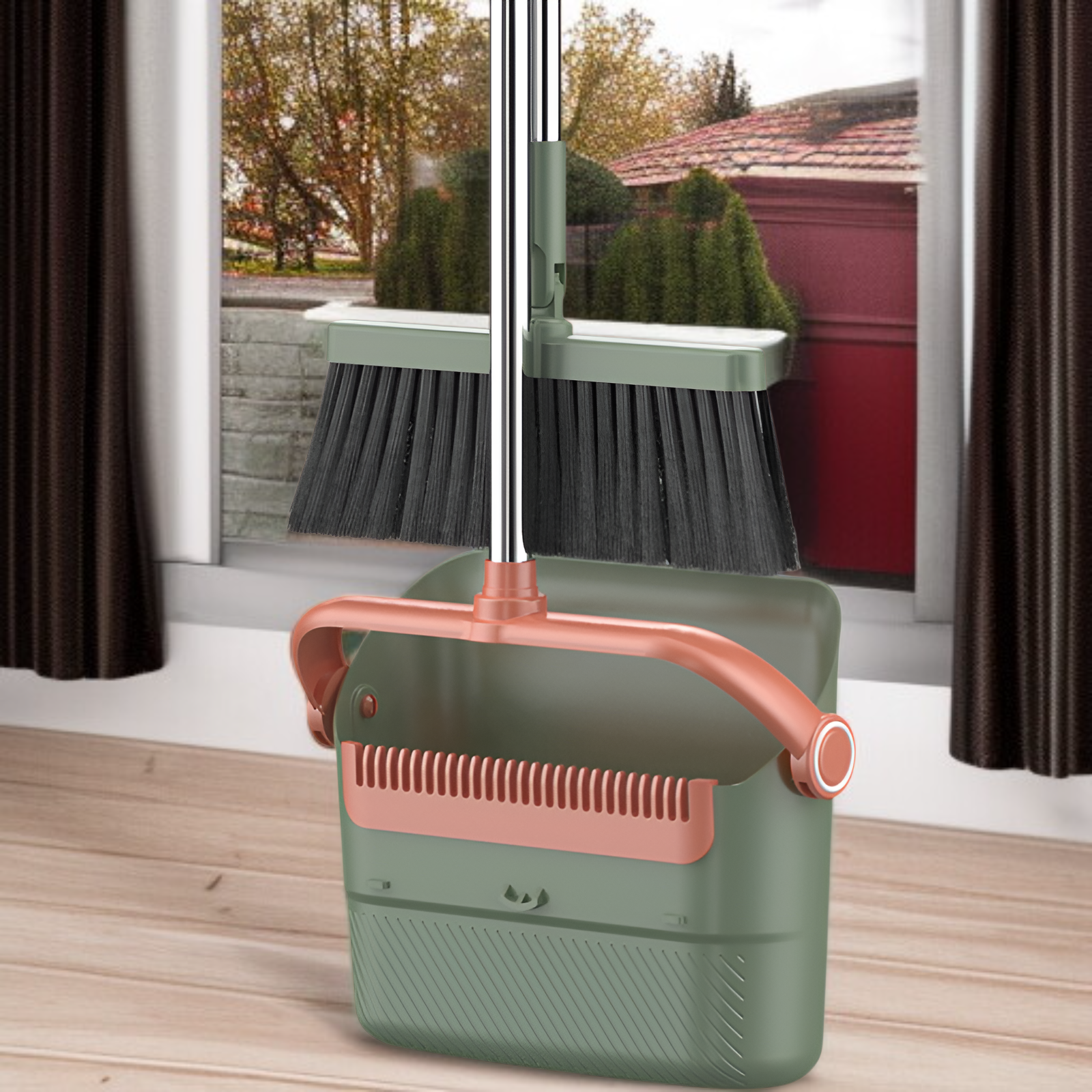 折りたたみ式家庭用ほうきとちりとりセットソフトほうき多機能キッチンとバスルームスクレーパーアーティファクト1個配送