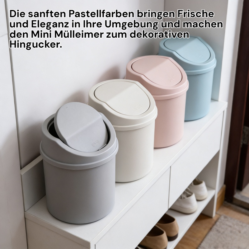 Kompakter und niedlicher Pastell Mülleimer