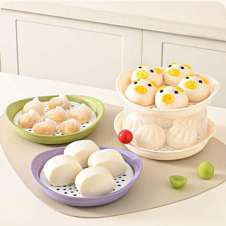  厚手電子レンジ用蒸し器 透明蓋付き シンプル操作