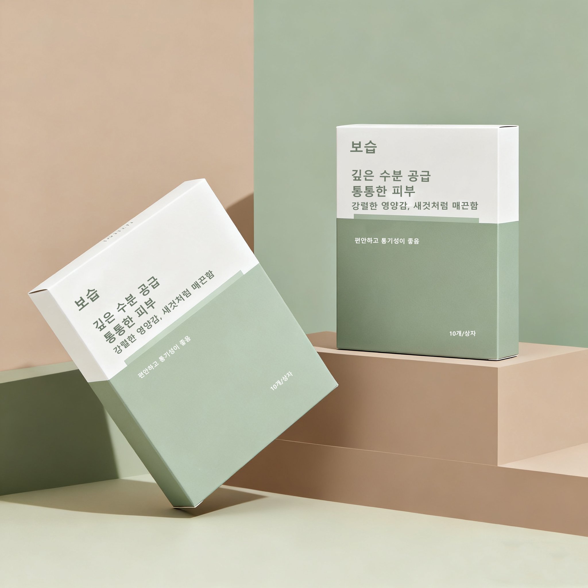 촉촉한 보습 마스크팩 2박스 패키지 이미지