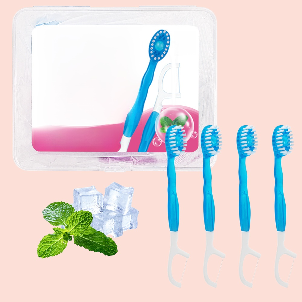 Travel Portable Mini Bead Toothbrush Set (10pcs) – No Rinse, Multi-use