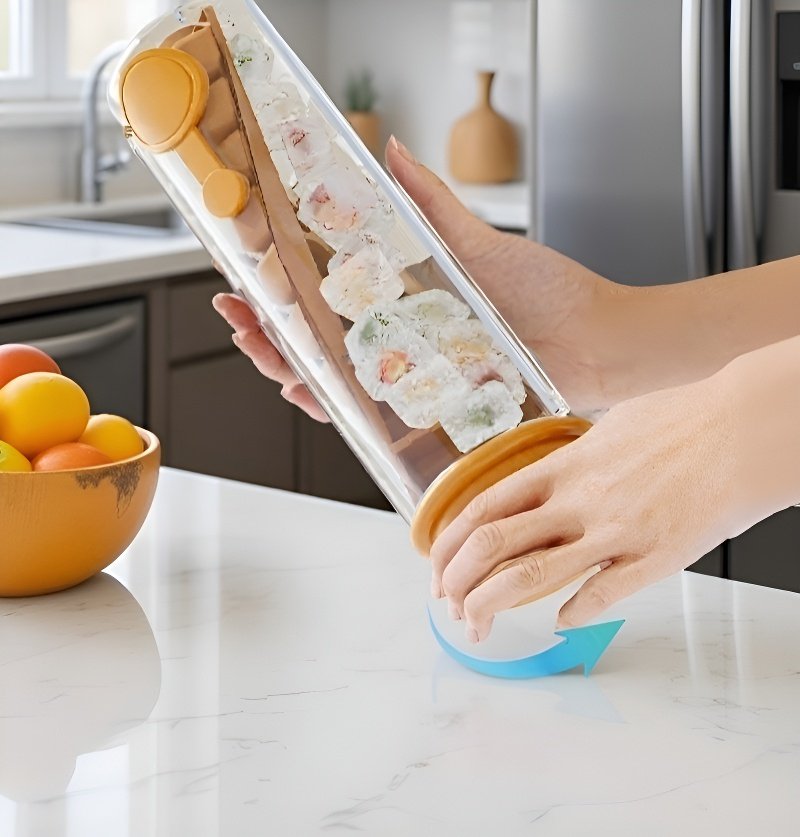 製氷皿で作った氷のアップ