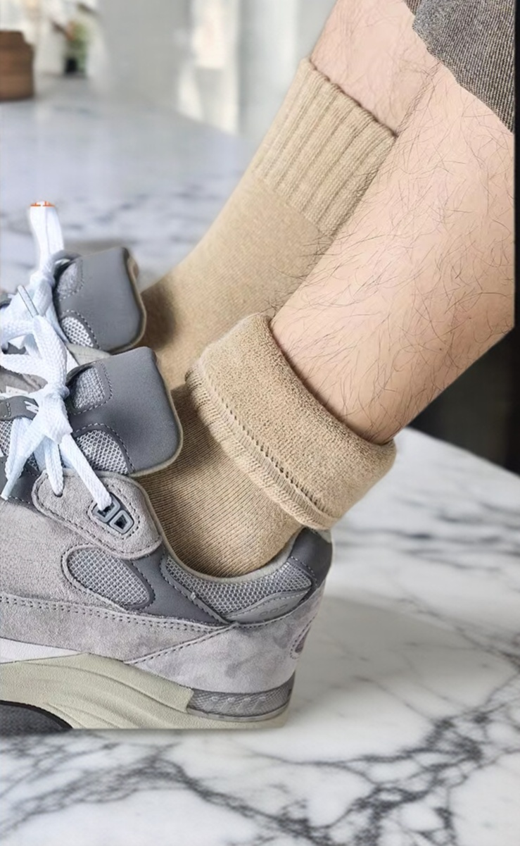 冬季保暖男襪穿著效果圖