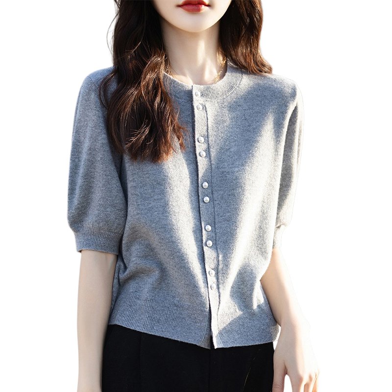 婦人用薄手半袖ニット