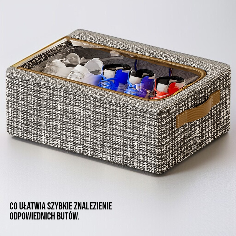 Przezroczyste widoczne podłoże łóżka Składane pudełko do butów