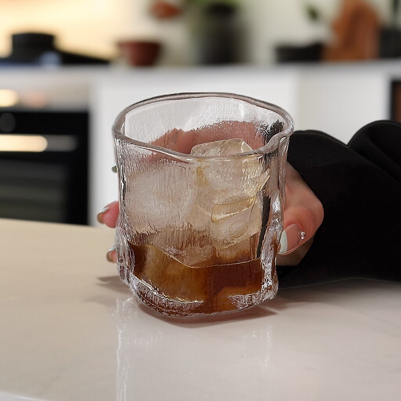 復古直紋玻璃水杯