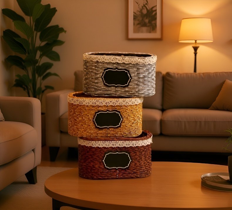 زهور موسمية مرتبة في سلة