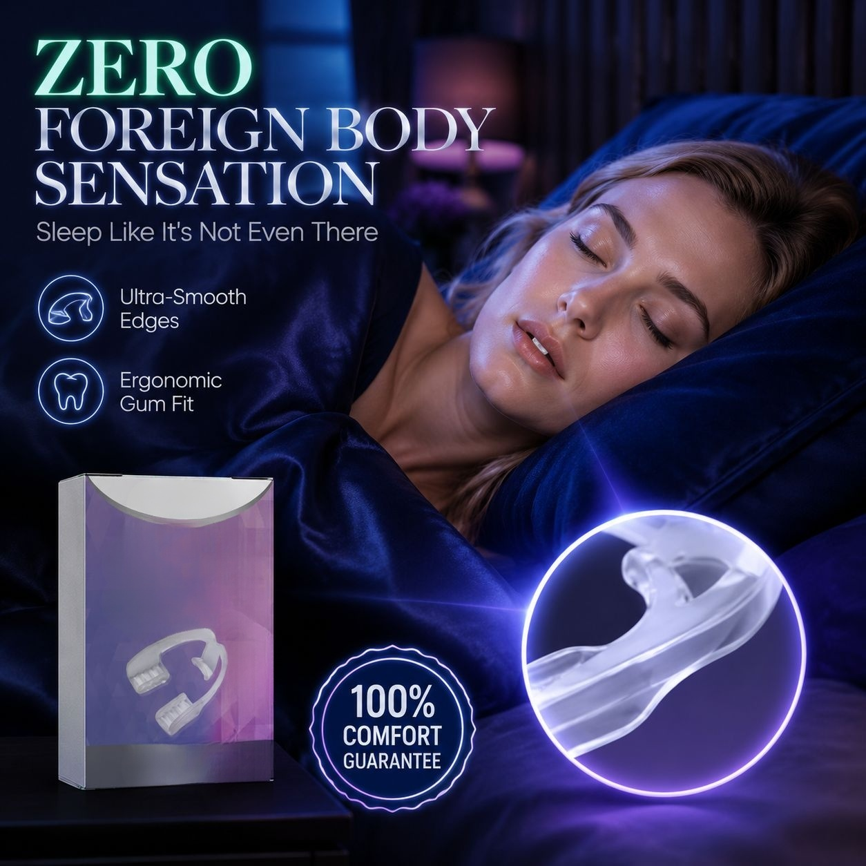 Sleep Mouth Guard for Teeth Grinding and Snoring Prevention, Night Dental Protector