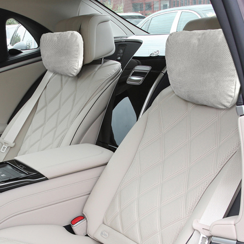 車用ヘッドレストクッション フェイクファー首サポート枕 自動車用クッション