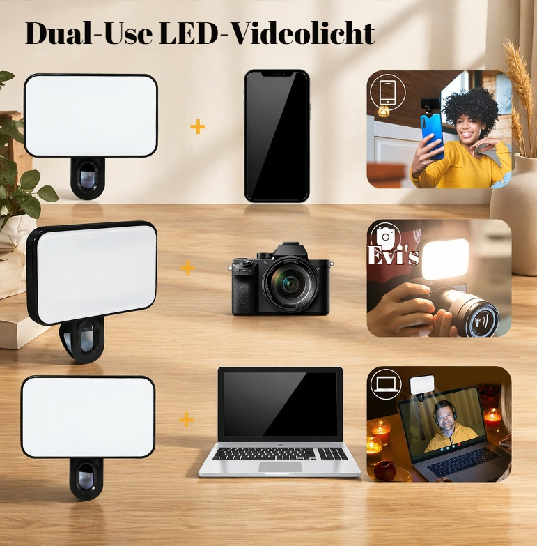 Kompaktes LED-Licht für mobile Fotografie