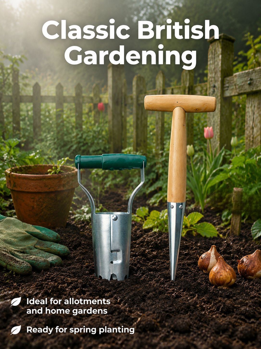 Multifunctional gardening seeding tool in use