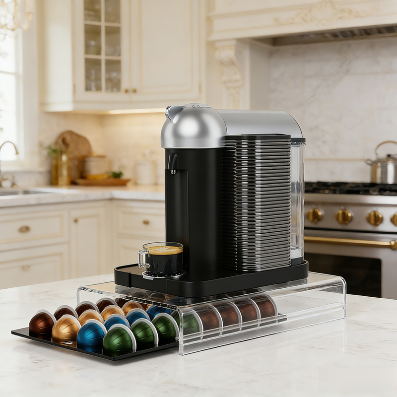 用アクリルカプセルコーヒー収納ラック（三種対応）