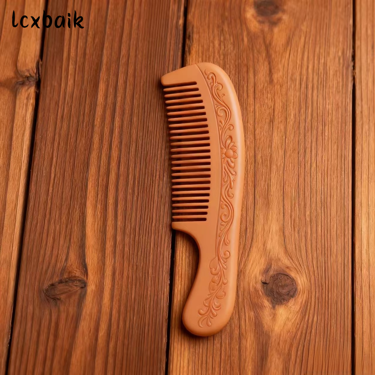 천연 원목 한 조각으로 만든 복숭아나무 빗 (2개)