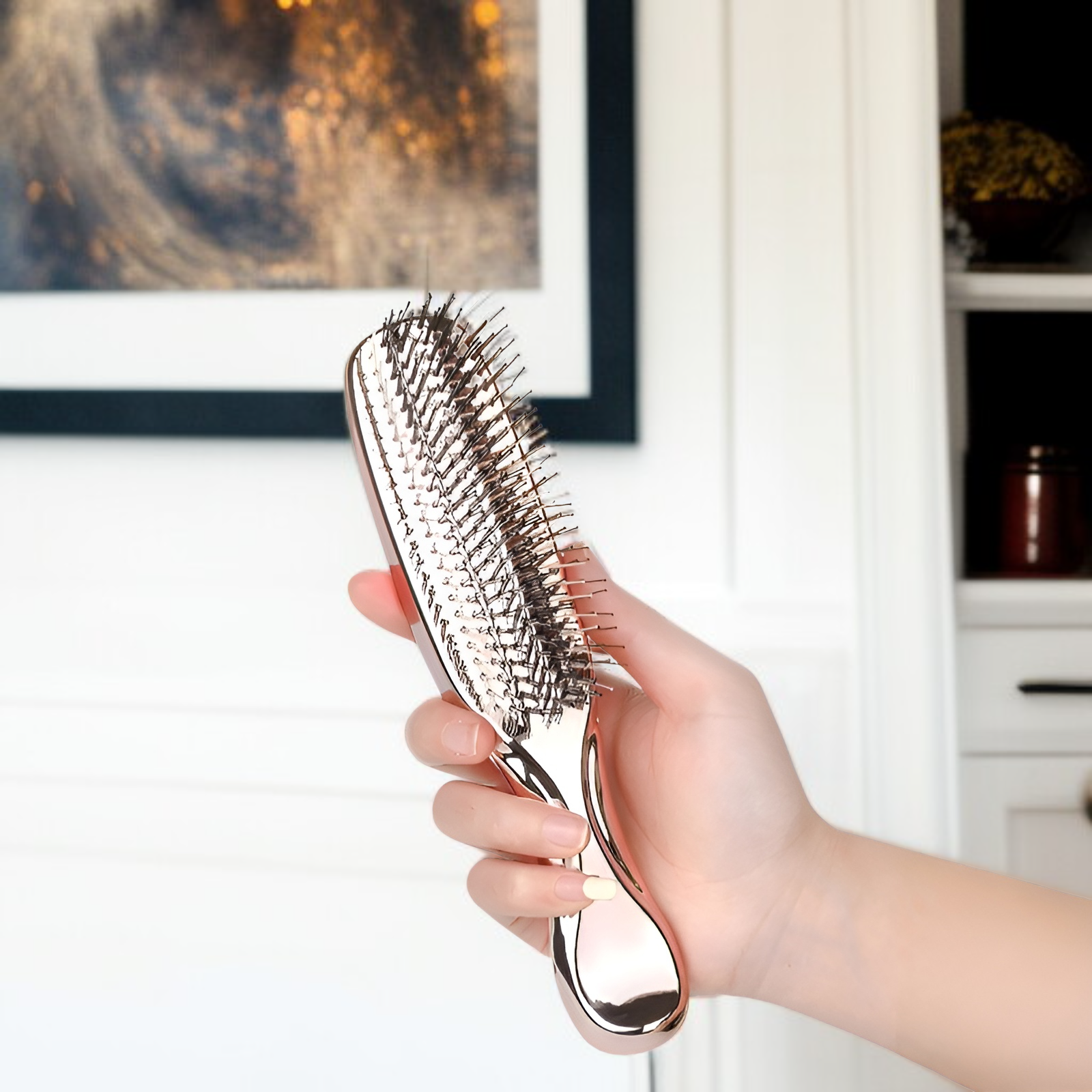 Elektroplattierte Stylingbürste Zeus-Kamm, geeignet für nasses & trockenes Haar