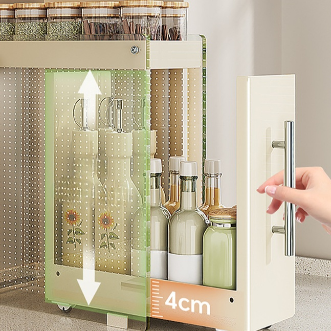 주방 슬라이드 조미료 선반