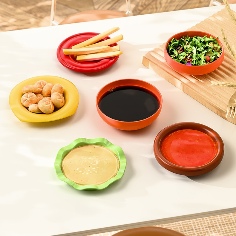 キュートなハンバーガー柄陶器皿＆ボウル＆ソース皿