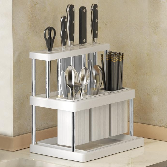 廚房餐具刀具不鏽鋼置物架