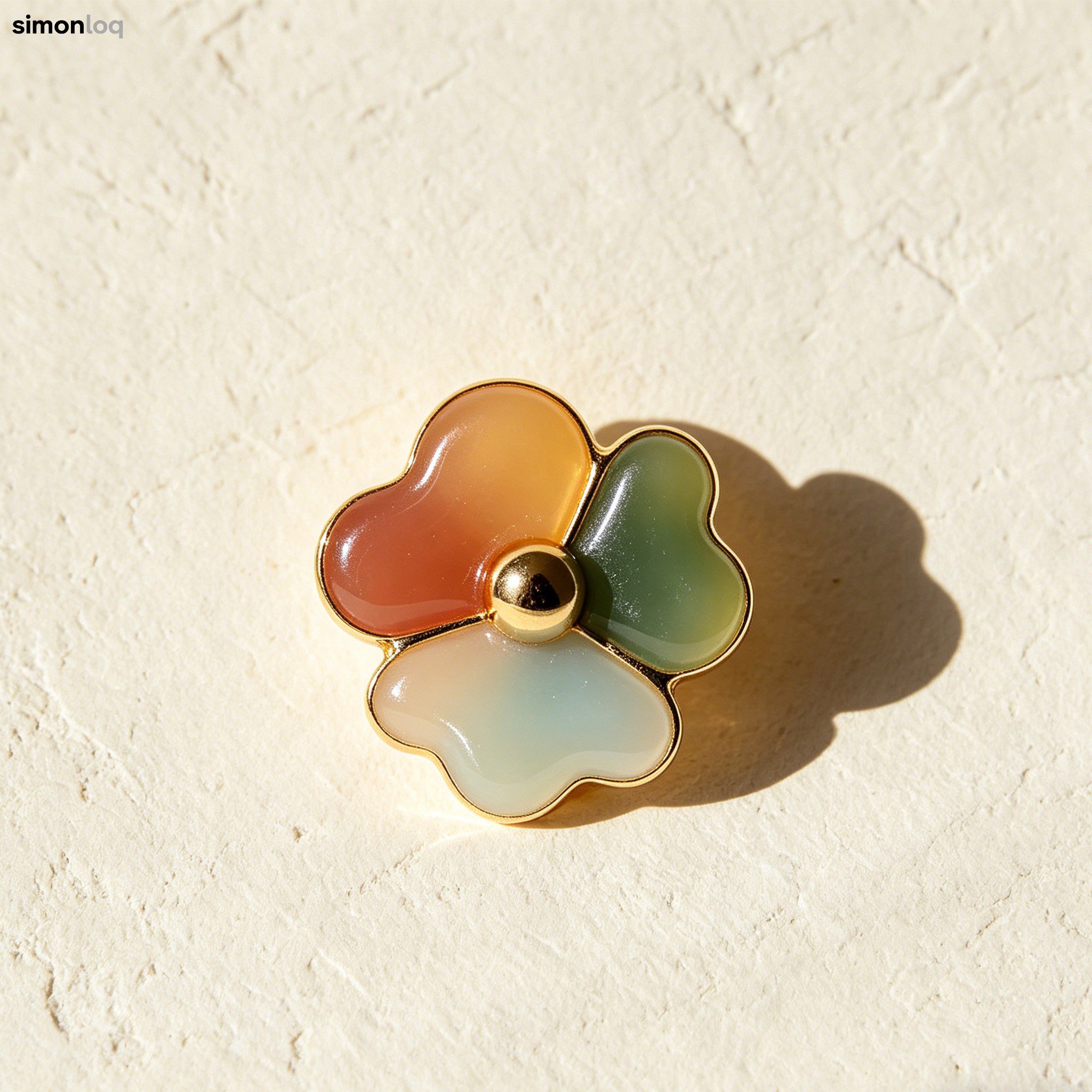 花形のブローチ（5個）