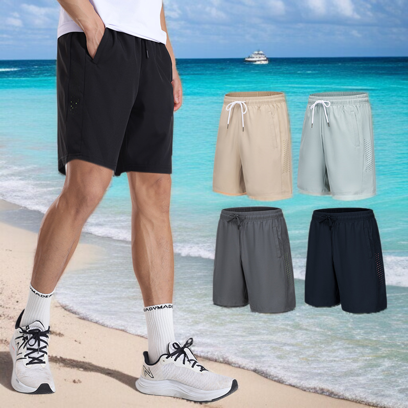 남자 여름 속건 겉옷 아이스 트레이닝 반바지 세트 빅사이즈 캐주얼 반바지 여름 겉옷 트레이닝 반바지