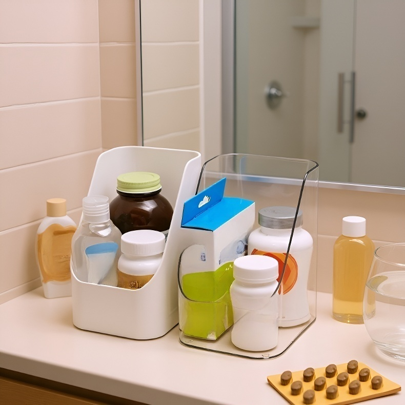 Desktop cosmetic storage box