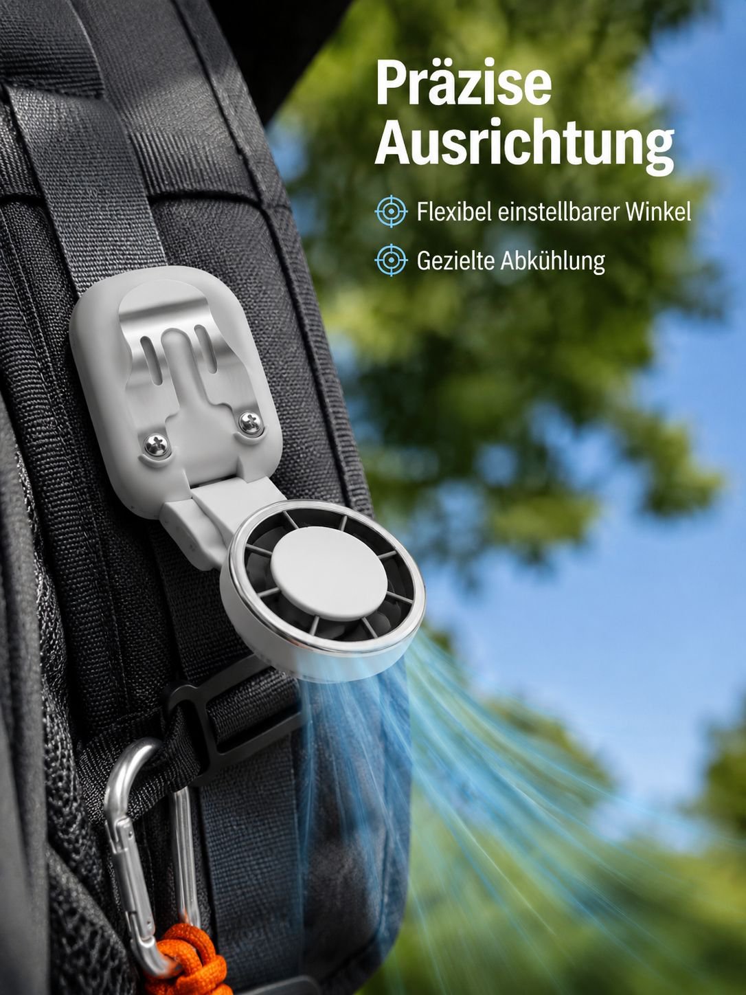 Tragbarer Ventilator mit langer Laufzeit