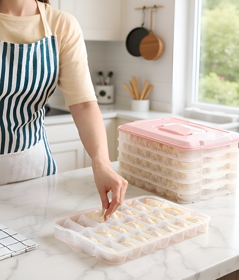 음식 신선도를 유지하는 밀폐 만두 용기