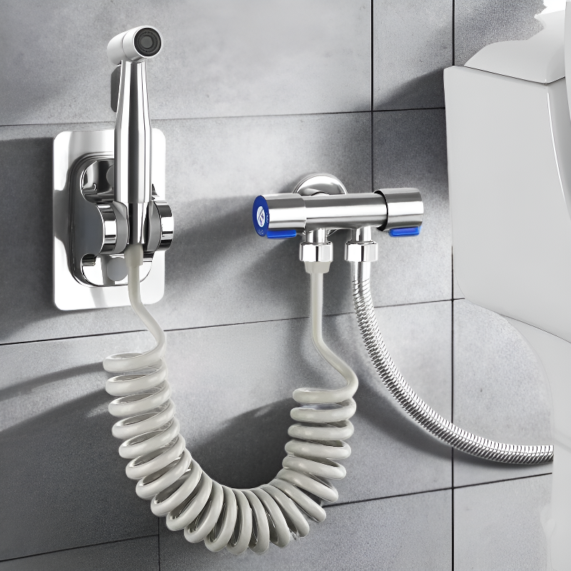 ชุดหัวฉีดชำระและฝักบัวมือถือสแตนเลส 304 สำหรับห้องน้ำ