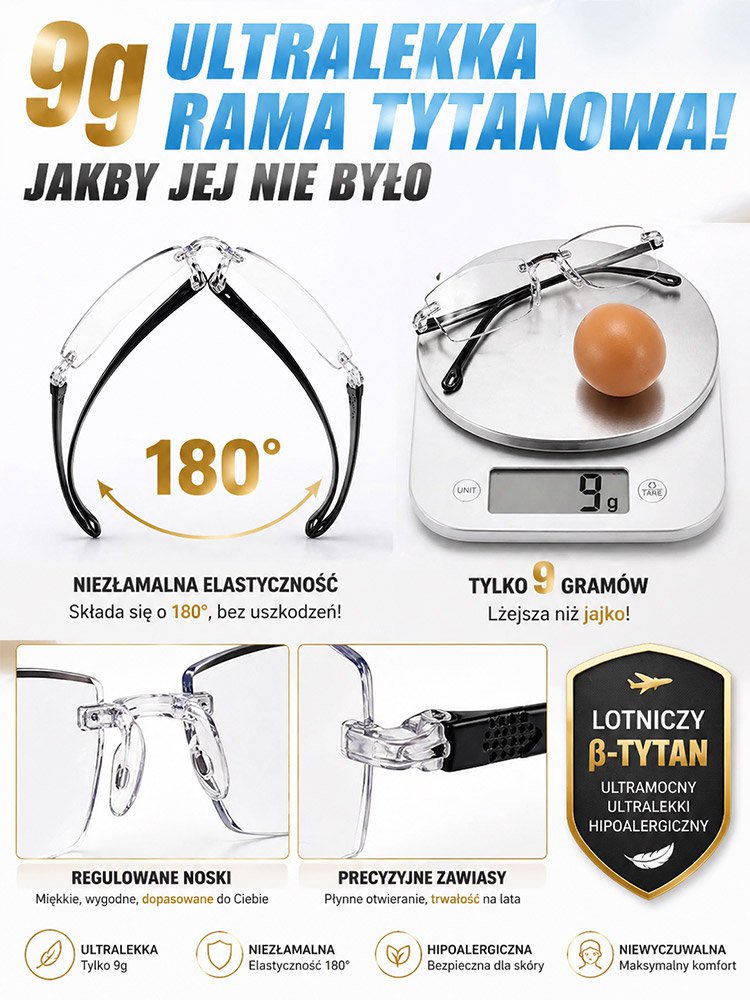 Wielofunkcyjne fotochromowe okulary do czytania z filtrem światła niebieskiego