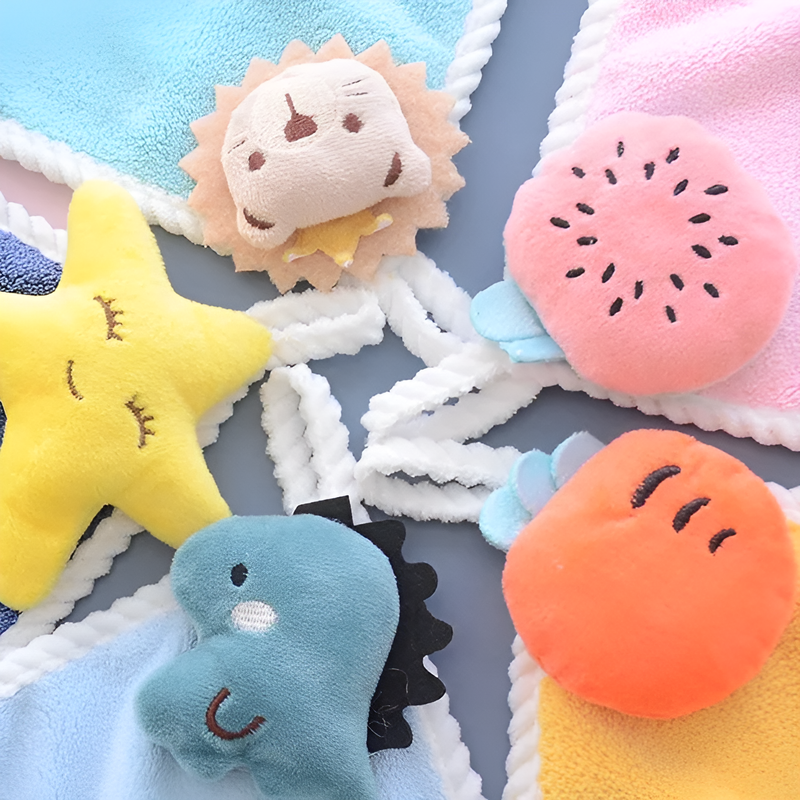 Cute cartoon children's quick drying ultra-fine fiber handkerchief