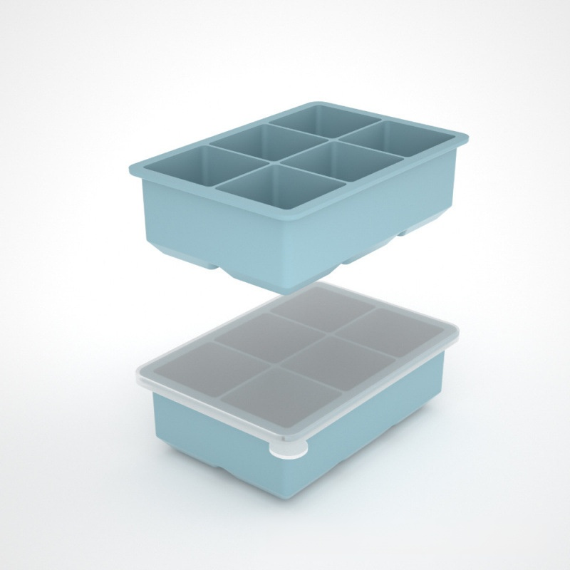 Household 4-Grid Ice Cube Tray with Lid