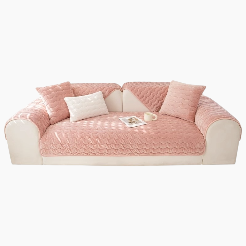 겨울 소파 커버 미끄럼 방지 두꺼운 보풀 대두 섬유 소파 커버 커버