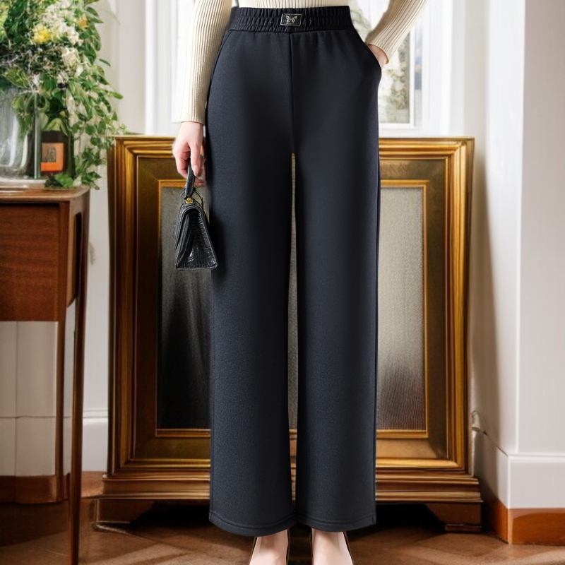 여성 캐주얼 패션 기모 도톰 와이드 팬츠 쉬넬 캐주얼 팬츠 추동 기모 와이드 팬츠 코듀로이 캐주얼 팬츠