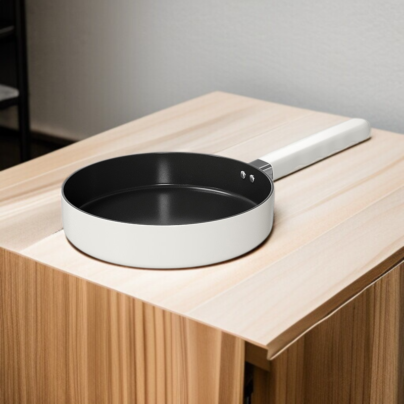 Durable NonStick Household Pan with Fluoride Coating and Stable Grip