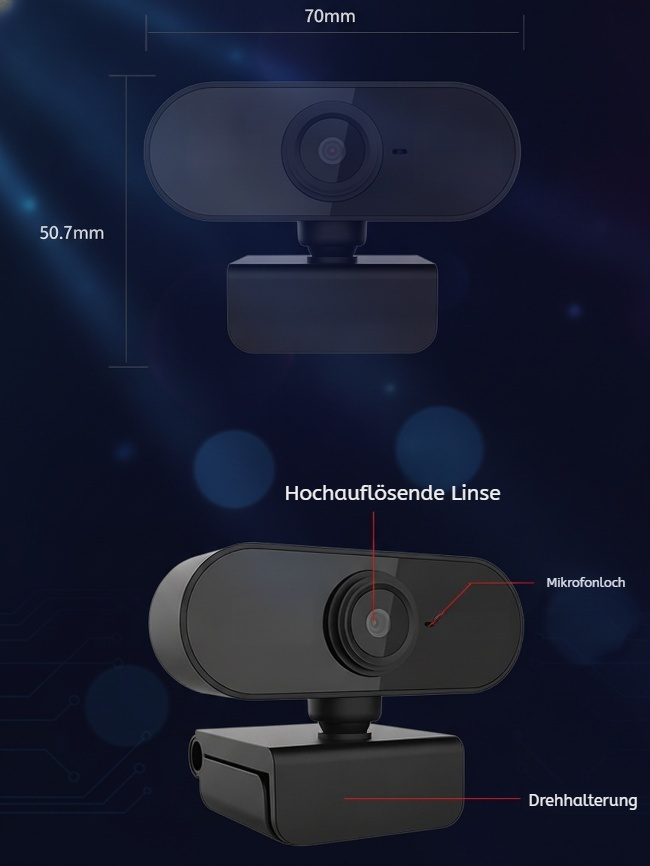 Flexible USB-Kamera für verschiedene Laptop-Modelle