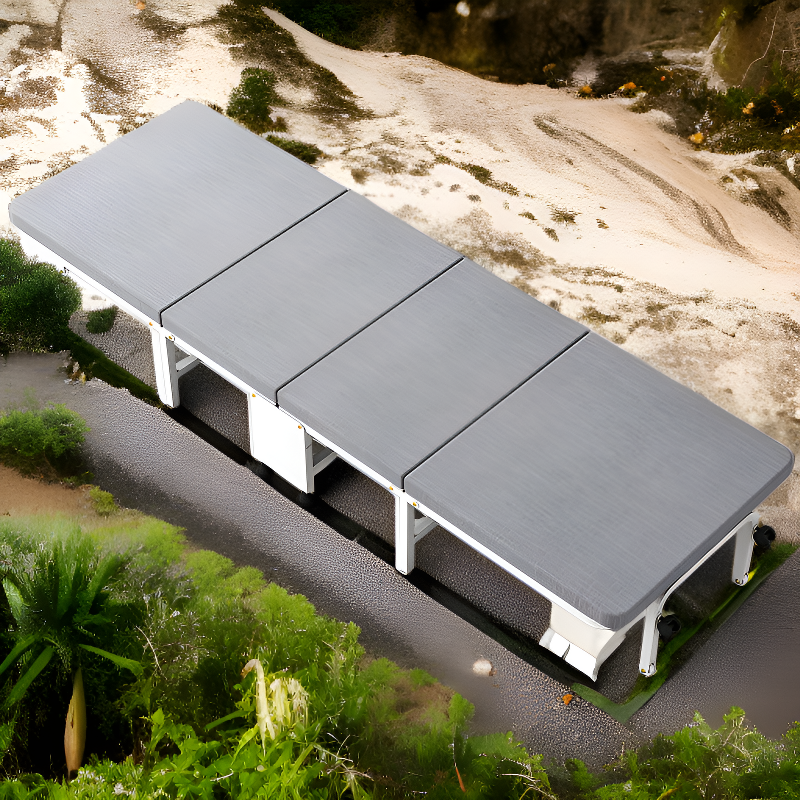 Outdoor wooden folding bed