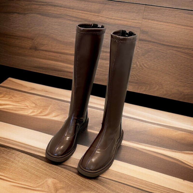 여성 워커 여 미들 스판 슬림 롱 라이더 부츠 여자 겨울 밴드는 무릎 워커를 이길 수 없다