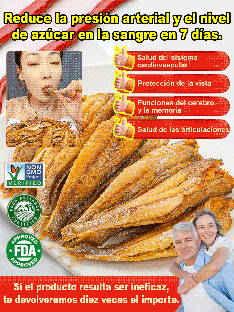 Pescaditos marinos crujientes ricos en proteínas listos para consumir