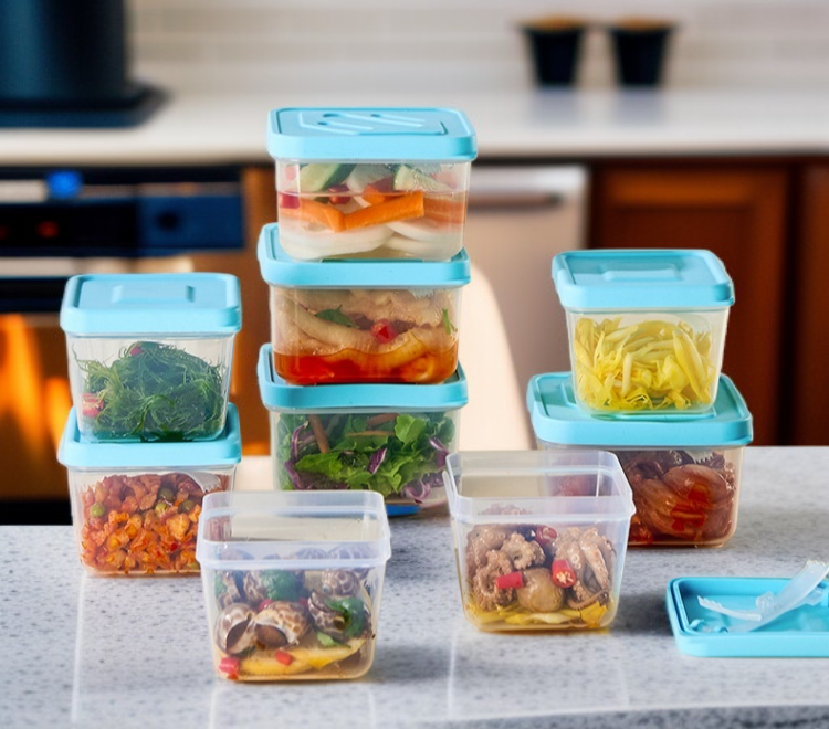 레이어드 전자레인지 도시락 전체 모습