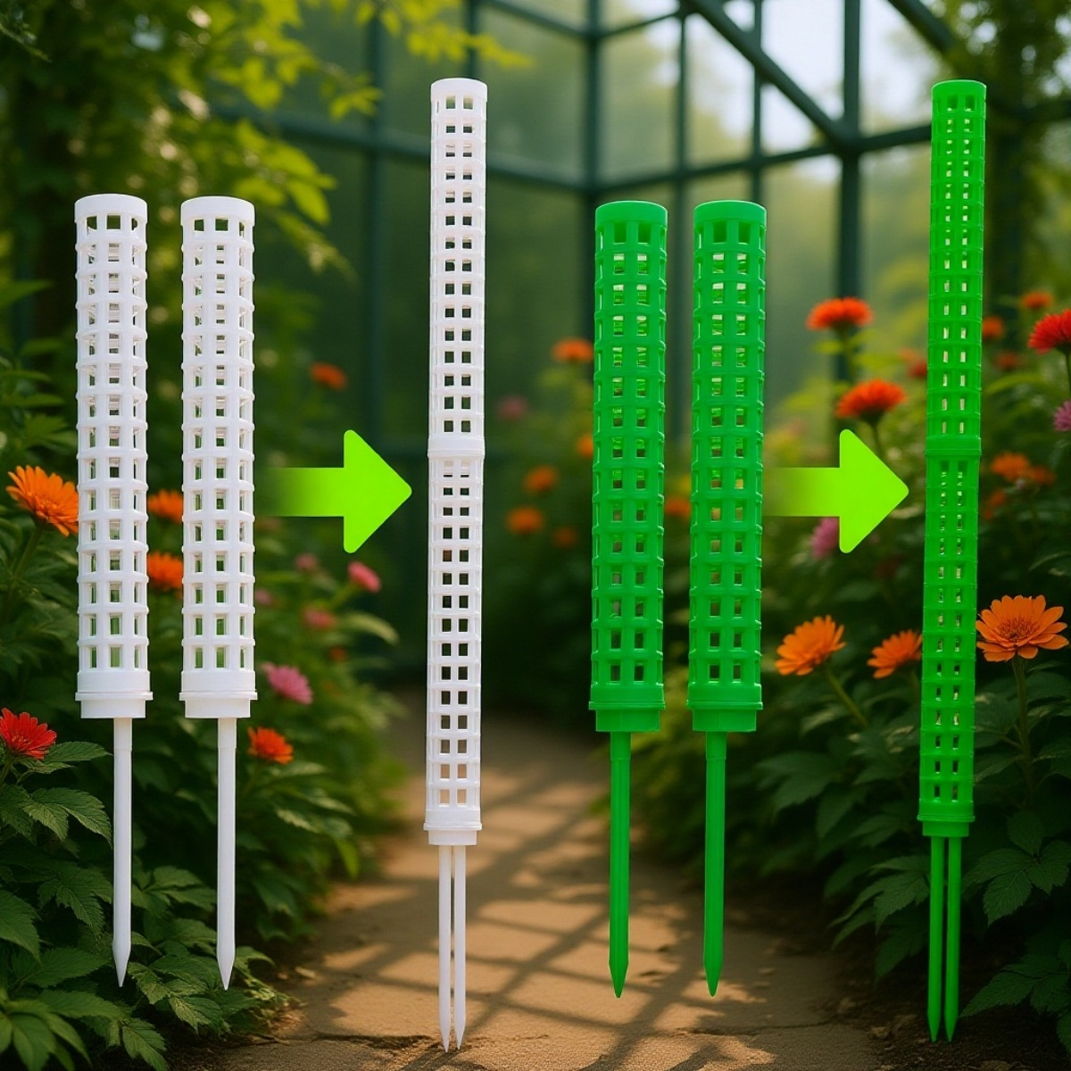 Spojitelný plastový sloup s mechem