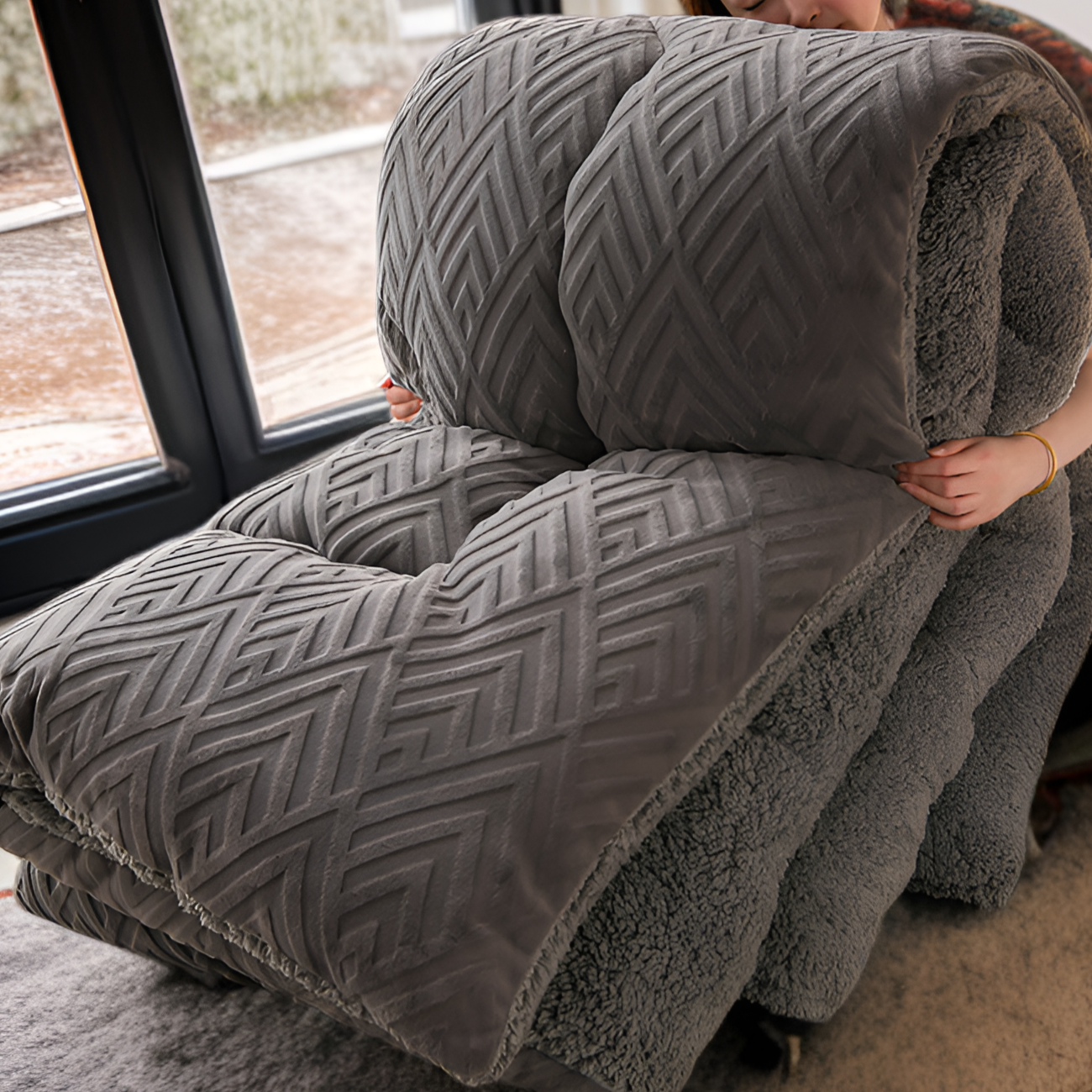 暖かいフランネル蓄熱極厚布団