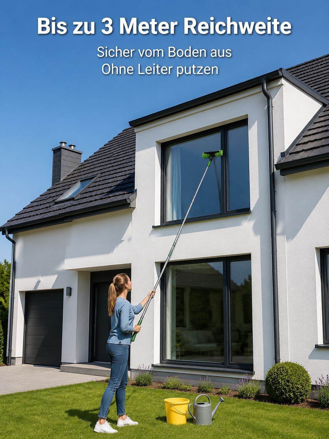 Zwei-in-Eins-Fensterreinigungsschaber Glasreinigung Artefaktreinigung spezielles doppelseitiges 
