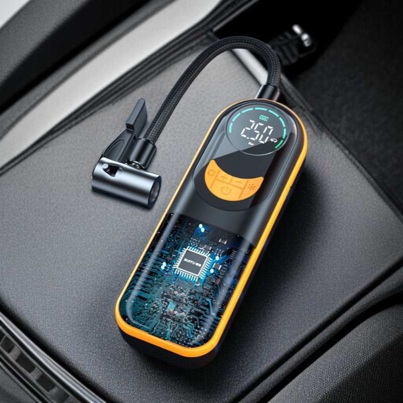차량용 미니 휴대용 디지털 무선 공기 주입 펌프 다기능 자동차 공기 주입 펌프