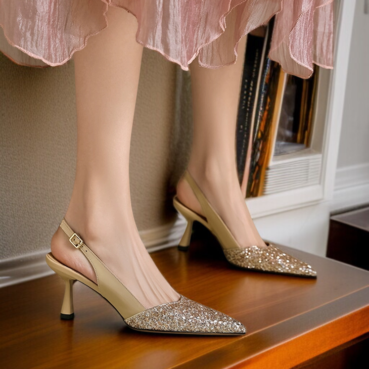 煌めきハイヒールパンプスの全体画像