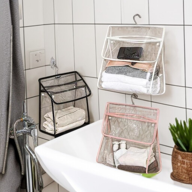حقيبة تعليق مقاومة للماء متعددة الاستخدامات للحمام لتخزين الملابس والهاتف المحمول