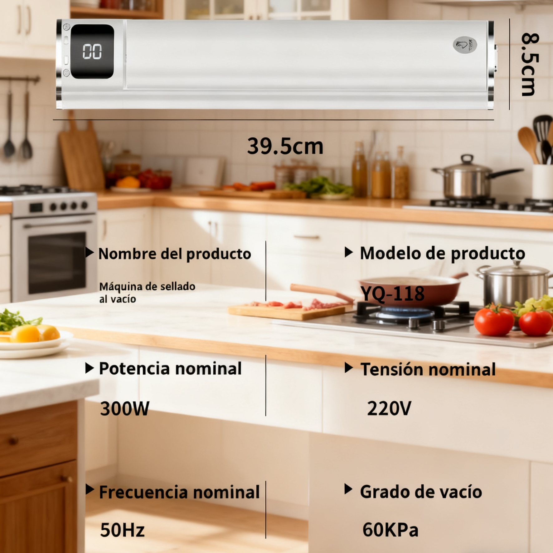 Máquina automática de sellado al vacío pequeña para alimentos secos y húmedos