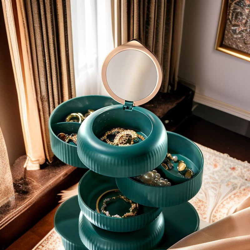 다기능 주얼리 박스 귀걸이, 목걸이, 팔찌, 반지 분류 수납