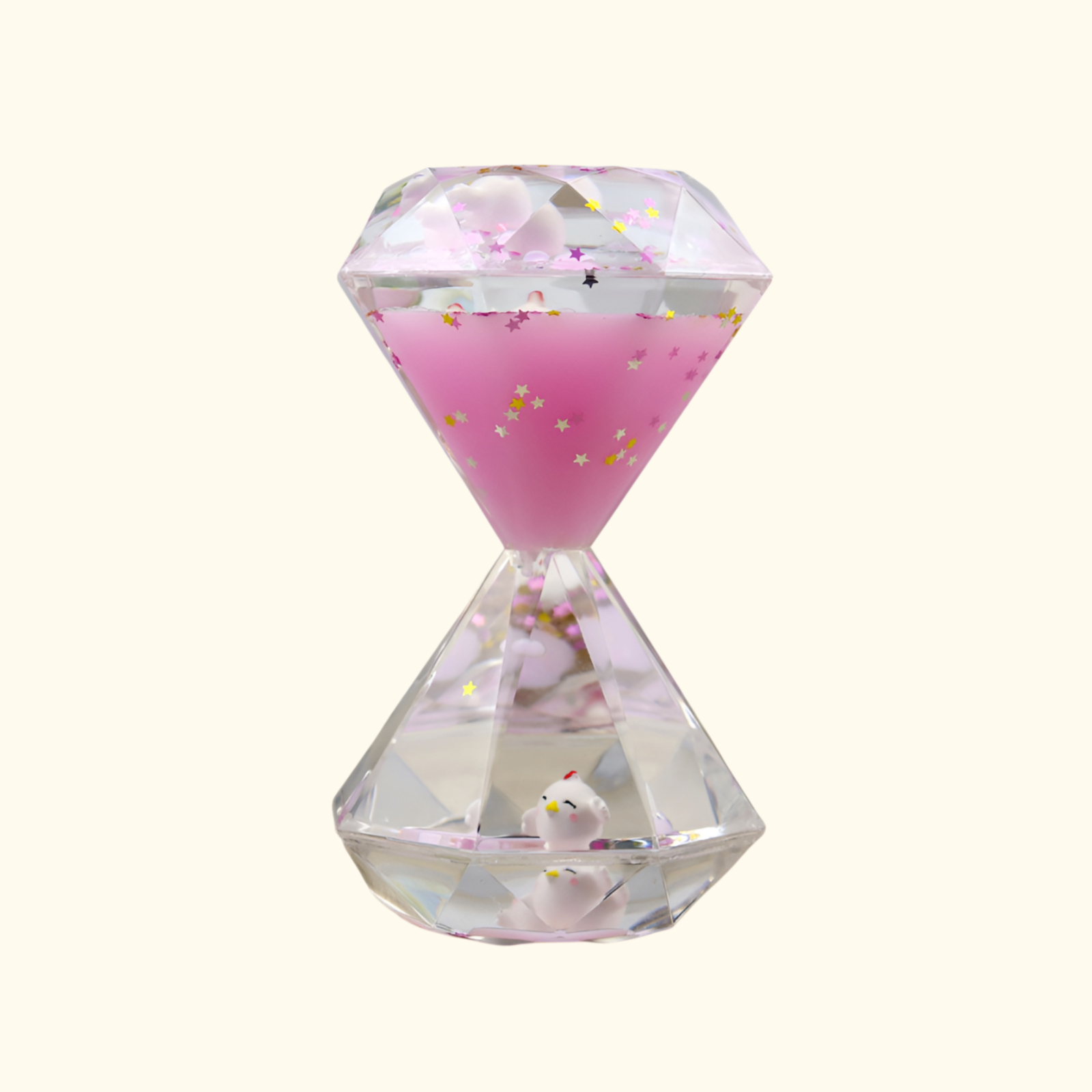 油漏奶色鑽石計時器擺件