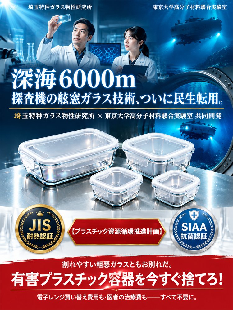 耐熱ガラス製ランチボックス